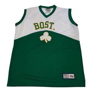 Boston Celtics Hardwood Classics Majestic Jersey Shamrock Green White Size Large